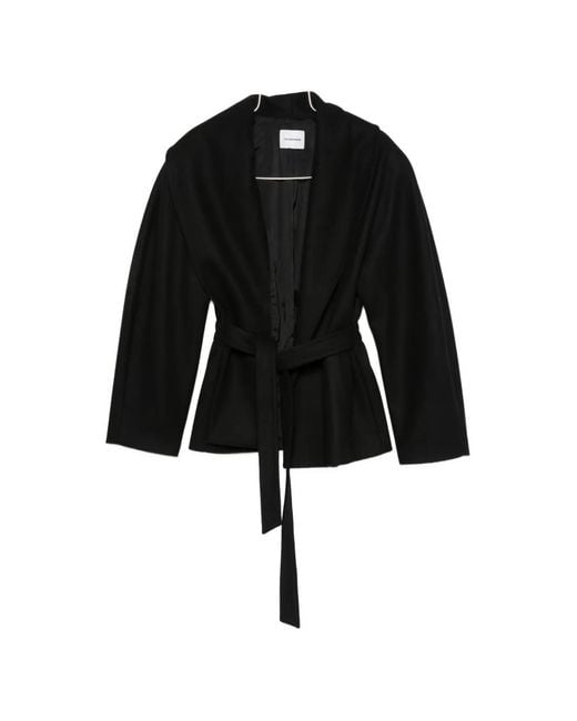 ANDAMANE Black Niki Long-Sleeve Belted Jacket