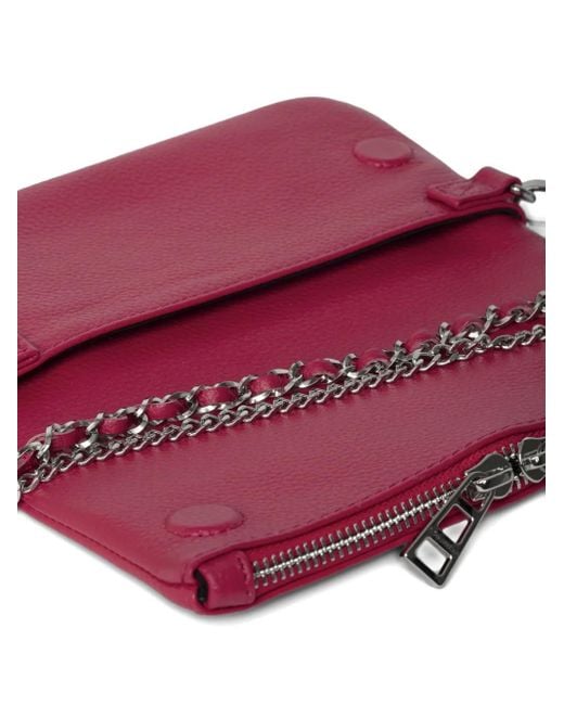 Zadig & Voltaire Purple Nano Rock clutch bag