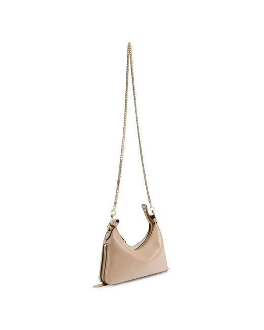 Lancel Natural Origami Leather Small Shoulder Bag