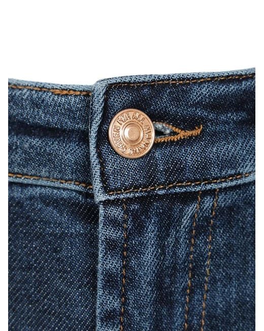7 For All Mankind Blue Calie Straight Ankle Jeans