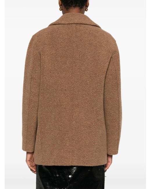 Harris Wharf London Brown Double-Breasted Jacket