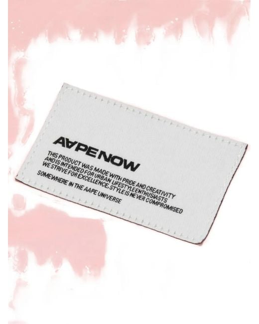 Aape By A Bathing Ape Pink Logo-Detail Hooded Jacket for men