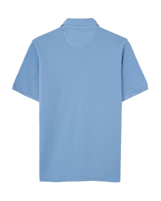 Fedeli Blue Short-Sleeve Polo Shirt for men