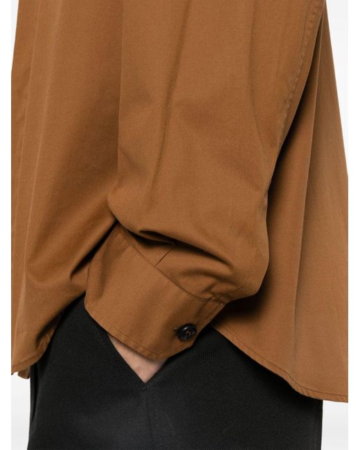 Chemise en coton à poche poitrine Zegna pour homme en coloris Brown