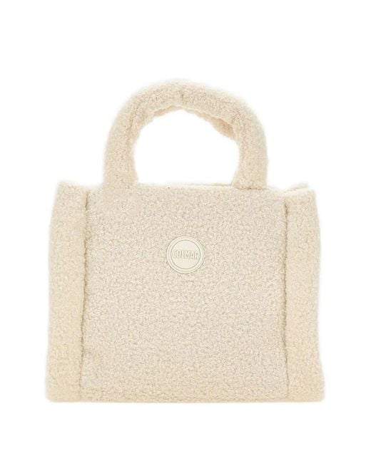 Colmar Natural Teddy-Effect Square Tote Bag