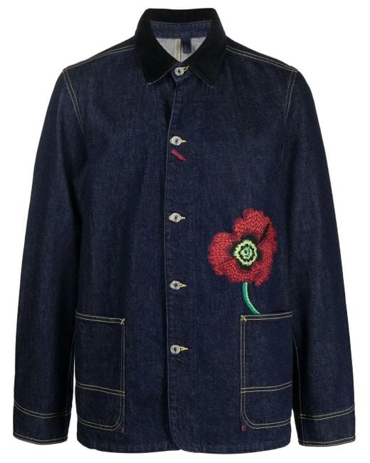 Veste En Jean À Fleurs Brodées KENZO pour homme en coloris Blue