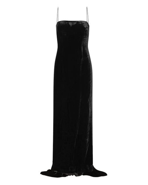 ROTATE BIRGER CHRISTENSEN Black Train-Detail Dress