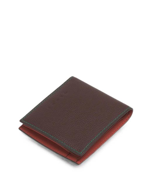 Marni Brown Saddle-Stitch Bifold Wallet for men