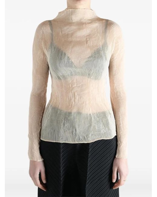 Issey Miyake Multicolor Chiffon Twist 1 Shirt