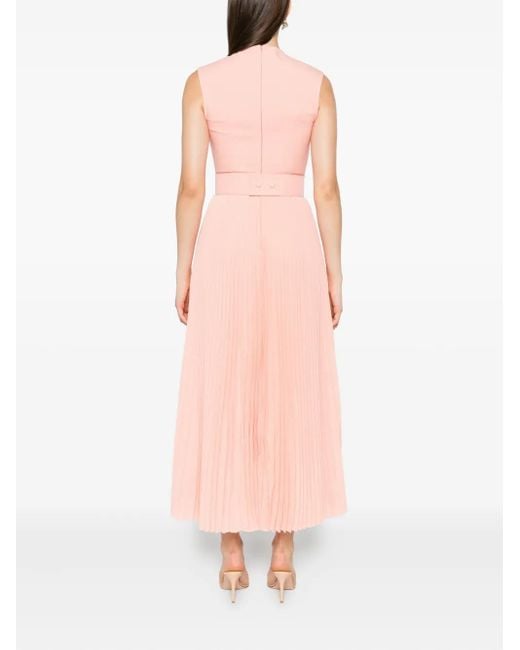 Solace London Pink Sophie Pleated Sleeveless Maxi Dress