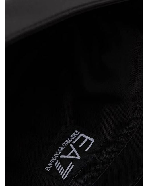 EA7 Black Logo-Trim Shoulder Bag