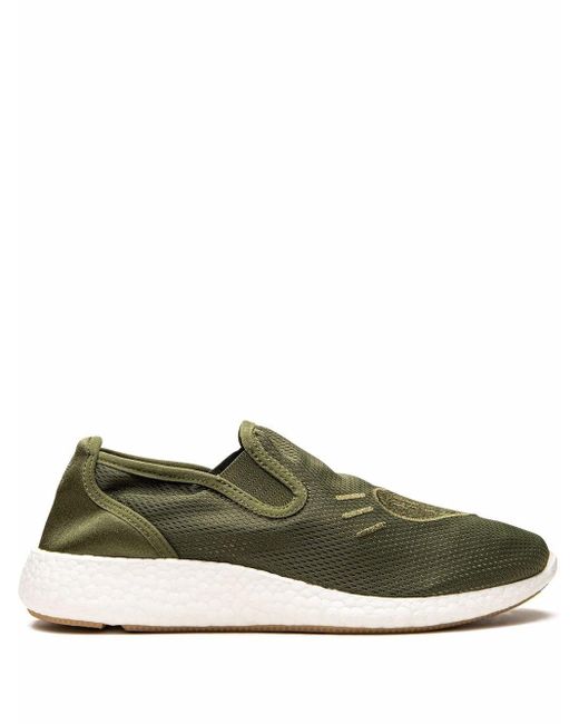 Adidas Green X Human Made Pure Slip On Sneakers