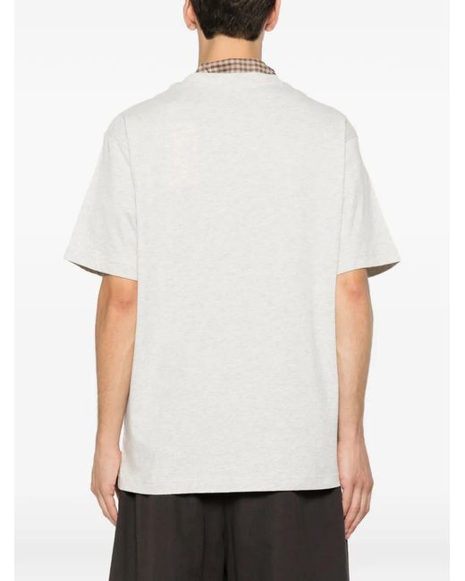 KENZO White Logo-Embroidered T-Shirt for men