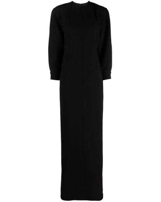 Saint Laurent Black Open-Back Maxi Dress