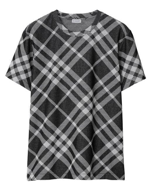 Burberry T-Shirt Mit Nova Check in Gray für Herren
