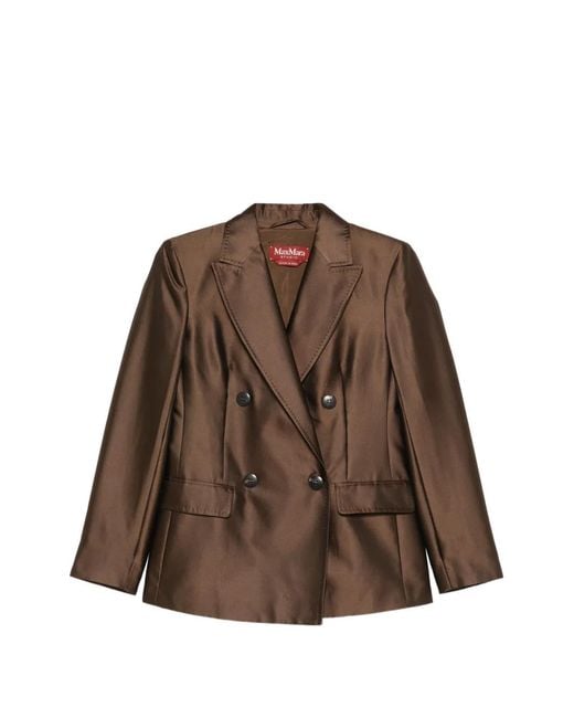 Max Mara Brown Double-Breasted Blazer