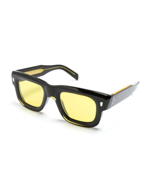 Cutler & Gross Natural Rectangle-Frame Tinted Sunglasses