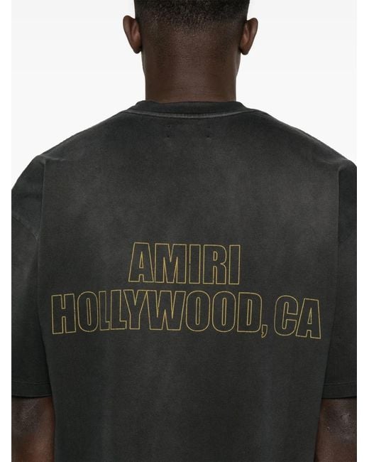 Amiri Black Vintage Ma Eagle Oversized Tee for men