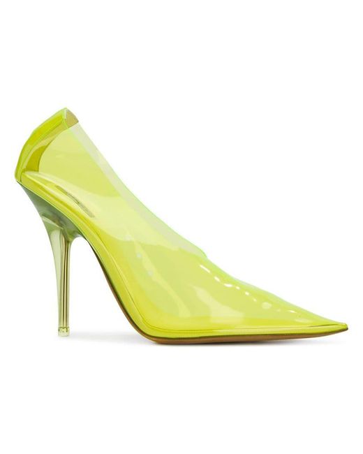Yeezy Yellow Clear Pointed Pumps
