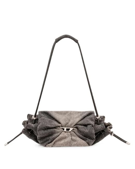 DIESEL Black Scrunch-D Shoulder Bag