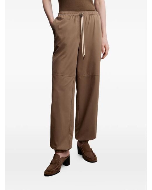 12 STOREEZ Brown Drawstring Track Pants