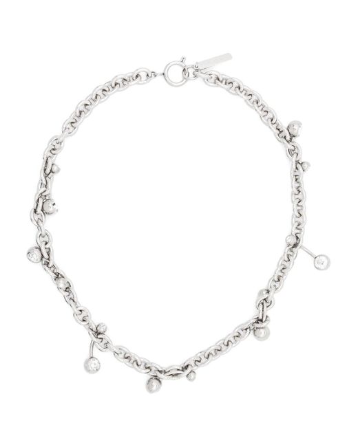 Justine Clenquet White Sophie Piercings-detailed Necklace