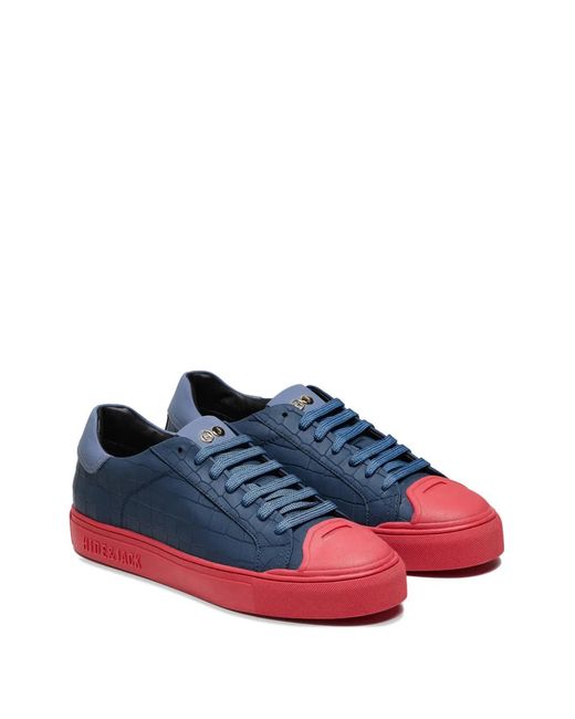 HIDE & JACK Blue Embossed Sneakers