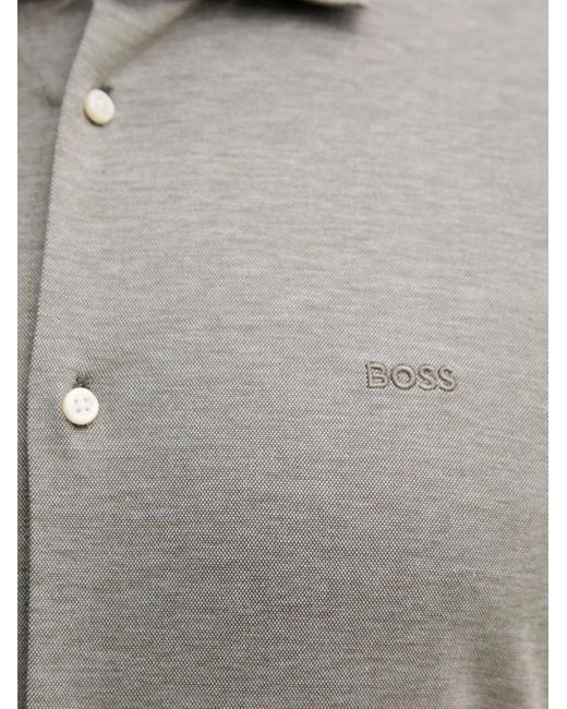 メンズ Boss ロゴ シャツ Gray