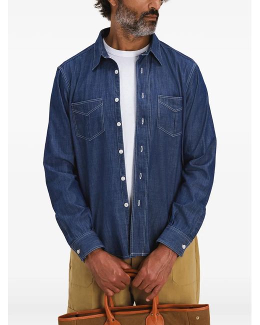 Fortela Blue Osumi Chambray Shirt for men