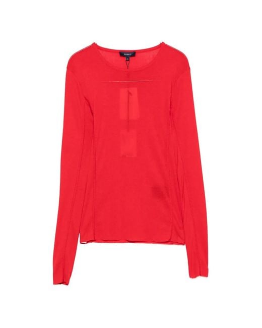 Soeur Red Lester Long-Sleeve Boat-Neck T-Shirt