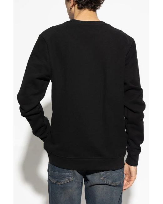 AllSaints Black Organic Cotton Long Sleeve Tee for men