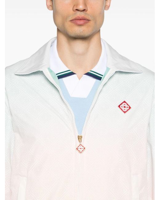 Casablancabrand Pink Perforated-monogram Gradient Jacket for men