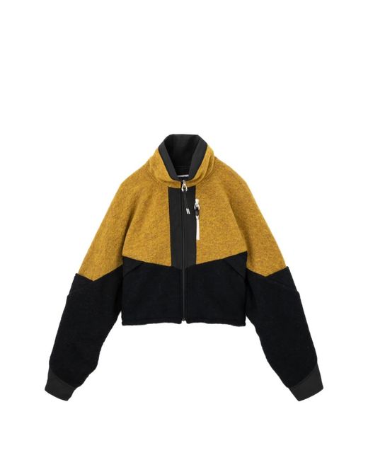 Toga Blue Colour-Block High-Neck Jacket