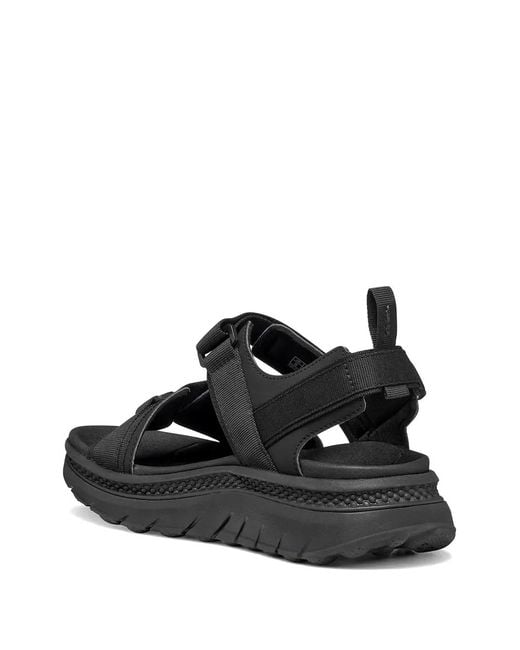Geox Black Touch-Strap Sandals for men