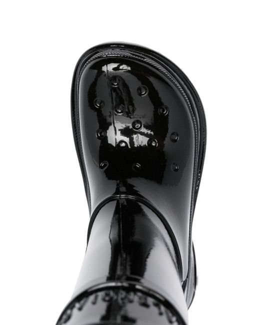Balenciaga X Crocs エナメル ブーツ Black