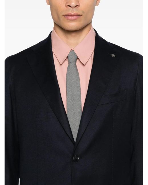 Tagliatore Blue Two-Button Wool Blazer for men