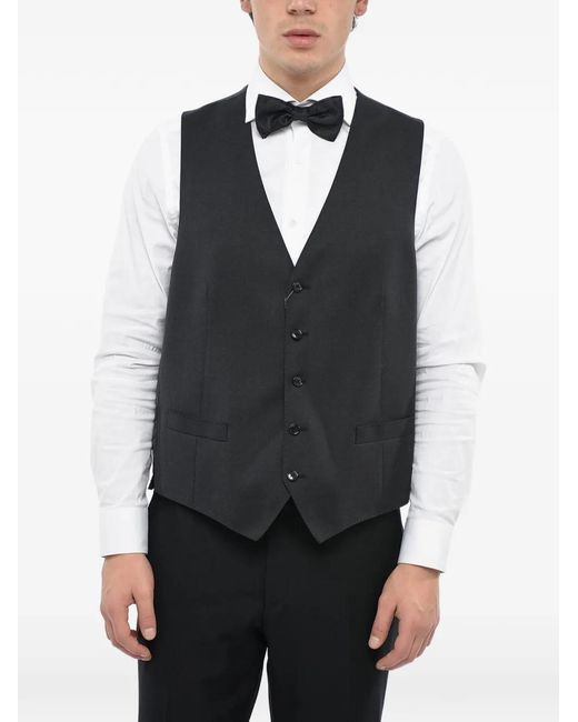 Corneliani Blue Single-Breasted Waistcoat for men