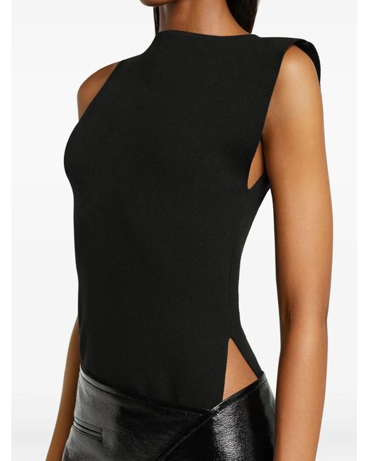 Top Oblique Interlock Courreges de color Black