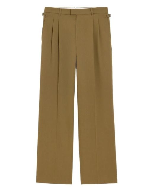 Pantaloni Sartoriali A Gamba Ampia Con Pieghe di AMI in Green da Uomo