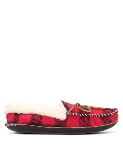Polo Ralph Lauren Slippers Met Tartan Ruit in het Red voor heren