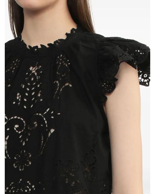 Blouse Gianna Sea en coloris Black
