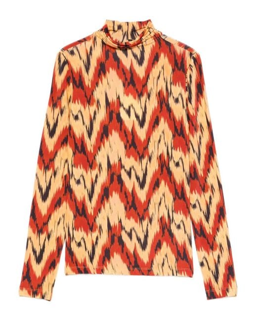 T-Shirt À Col Montant Ulla Johnson en coloris Orange