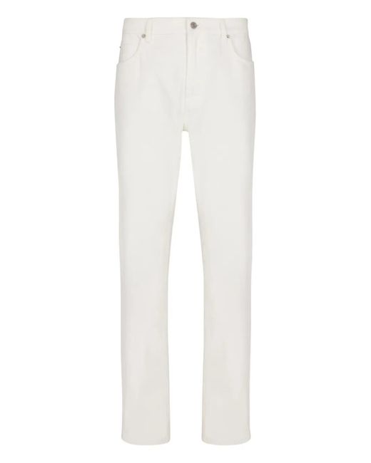 Vaqueros Rectos De Algodón Balmain de hombre de color White
