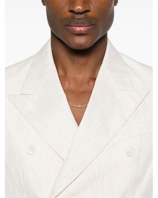 Amiri White Double-breasted Blazer for men