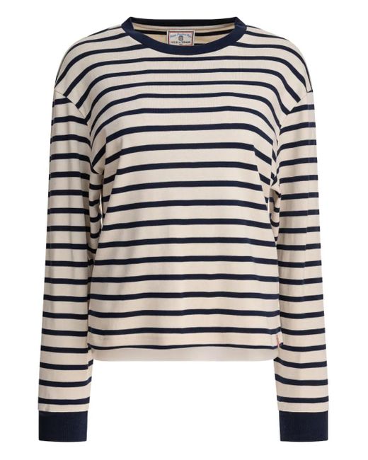 Ines De La Fressange Paris Black Breton Striped Long-Sleeves Top