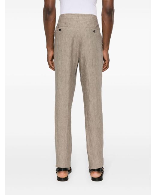 Zegna Natural Linen Chino Trousers for men
