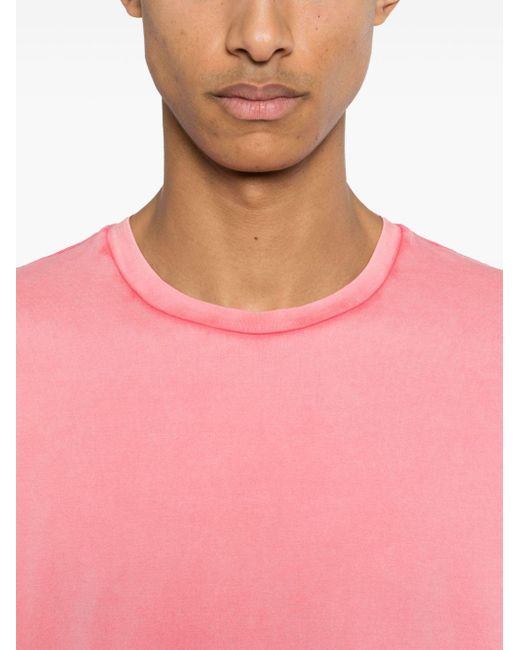 Roberto Collina Pink Shortsleeved Cotton T-shirt for men