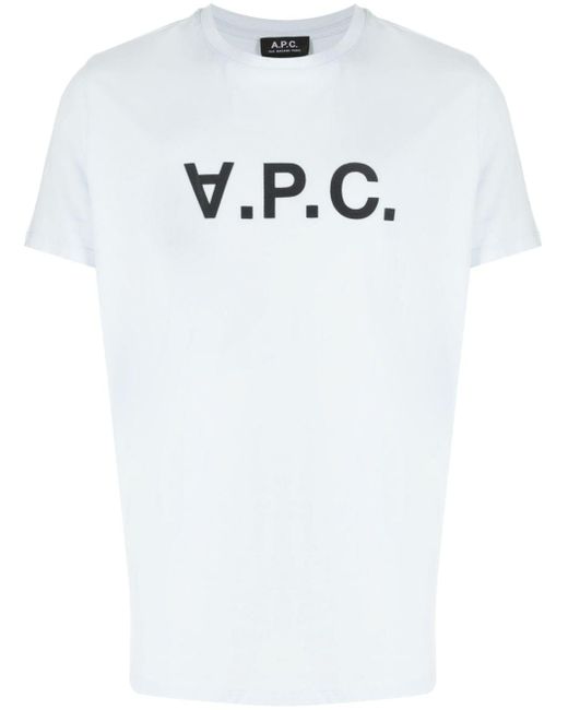 A.P.C. T-Shirt mit Logo-Print in White für Herren