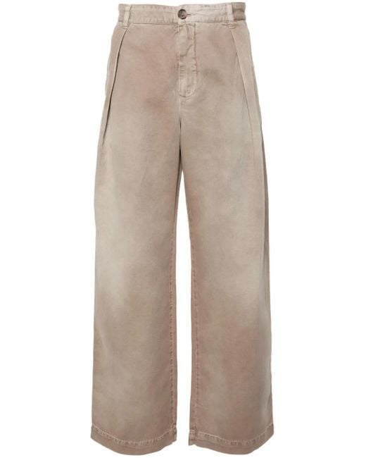 WOOD WOOD Natural Fraser Faded Wide-Leg Trousers for men