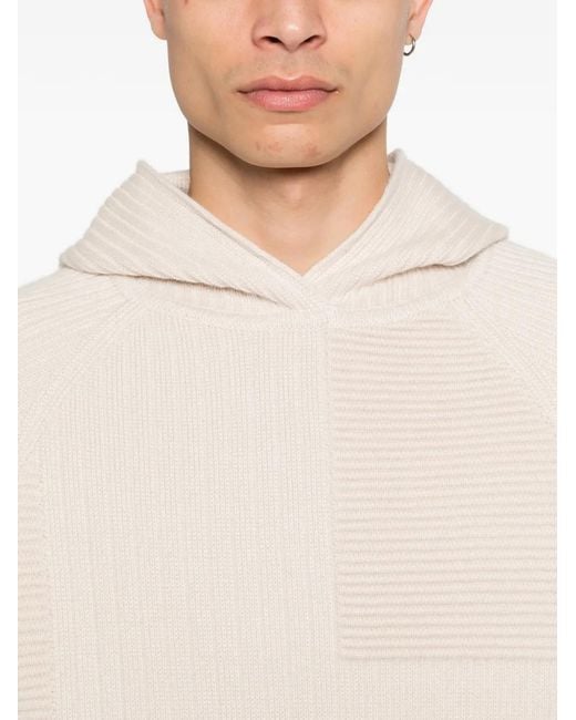 Bompard White Kangaroo-Pocket Hoodie for men